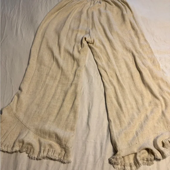 Super Cute Boho Flowy Linen Pants - Picture 3 of 7
